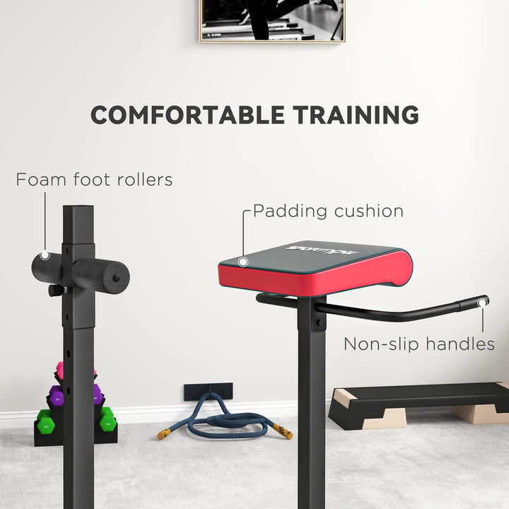 Back Extension Roman Chair, Hyperextension Bench with Adjustable Leg R