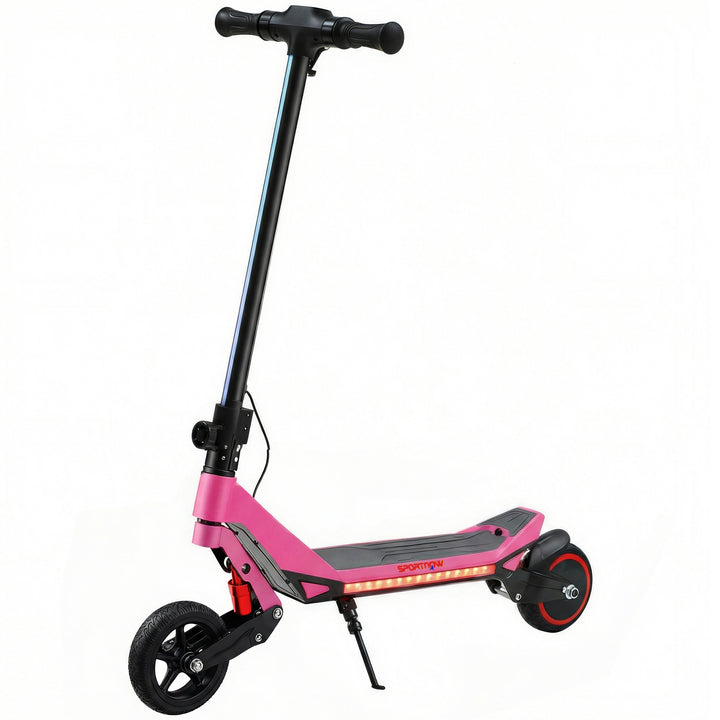 Electric Scooter for Kids, Foldable E Scooter for Age Age 6+ with LED 