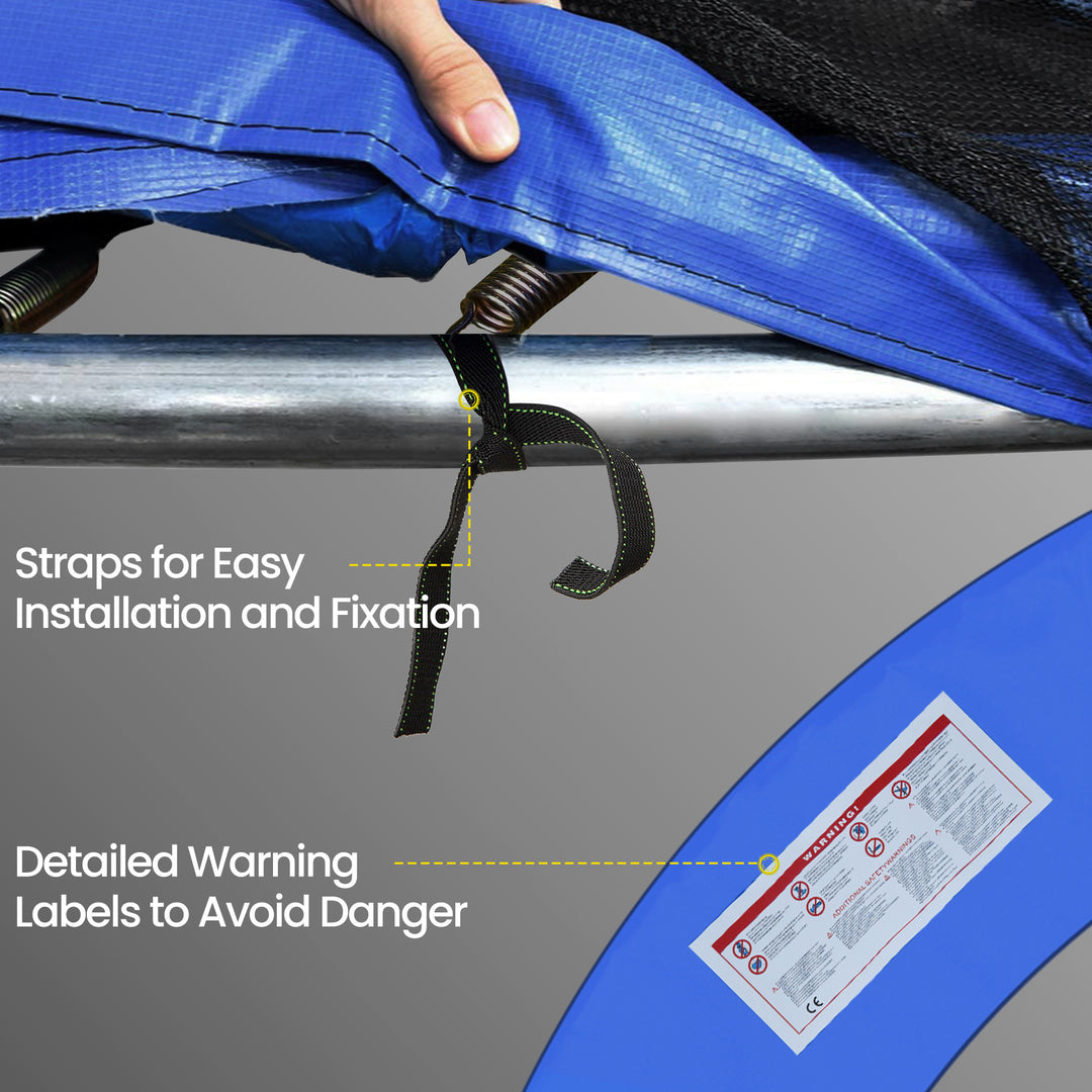 8FT Trampoline Spring Cover, Plastic Trampoline Pad Replacement Safety