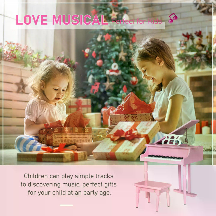 30 Keys Mini Kids Piano for Child with Music Stand and Bench Best Gifts Toy