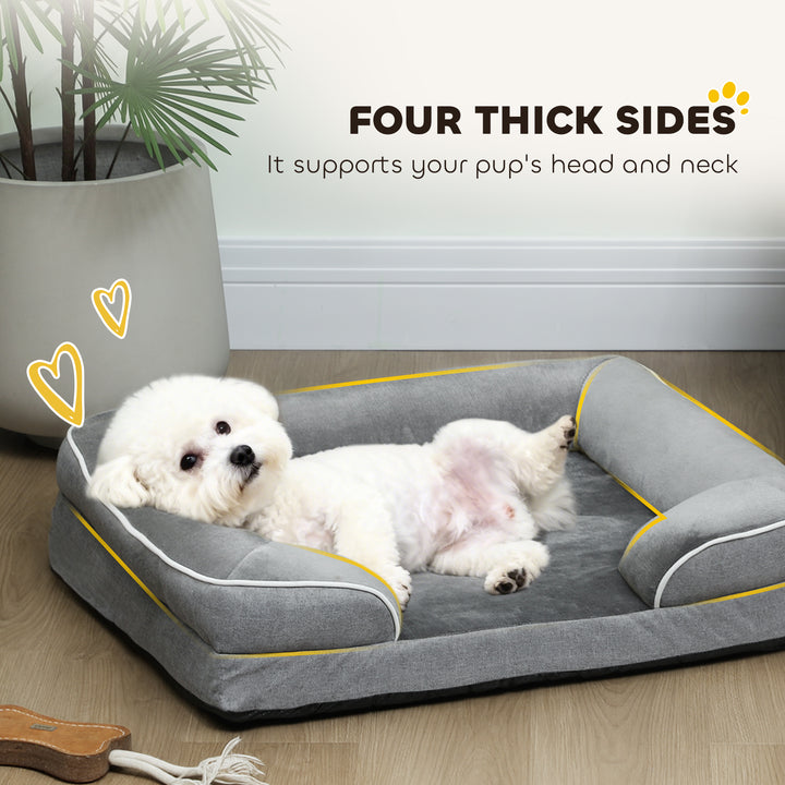 Dog Sofa Bed, Washable Pet Bed with Removable Cover and Non-Slip Botto