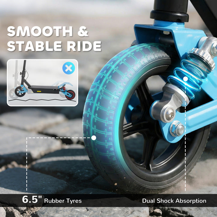 Foldable Kids Electric Scooter with LCD Display, Dual Shock Absorption