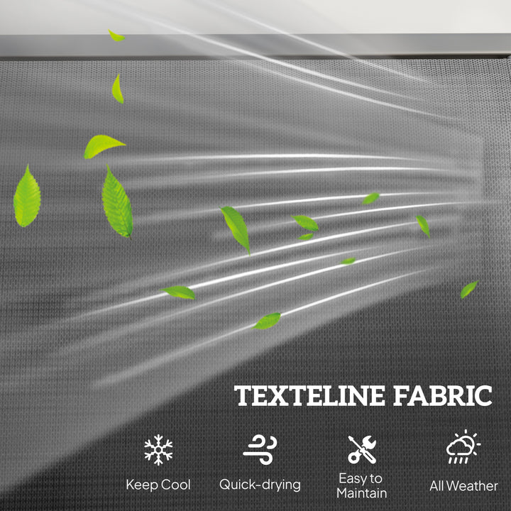 MCL 3-Seat Glider Rocking Chair for 3 People Garden Bench Patio Furniture Metal Frame, Grey