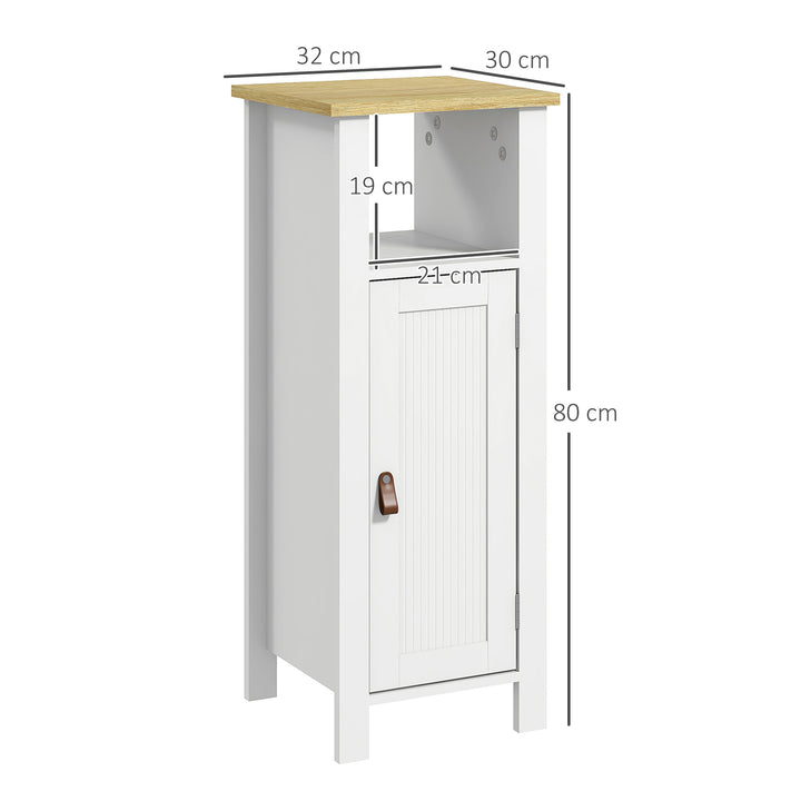 Slim Bathroom Storage Cabinet - White