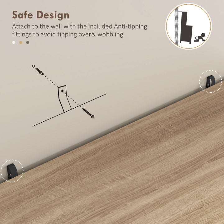 MCL 172cm Kitchen Cupboard, Freestanding Storage Cabinet with Doors and Shelves, Modern 2-Door Kitchen Pantry Cupboard for Dining Room, White