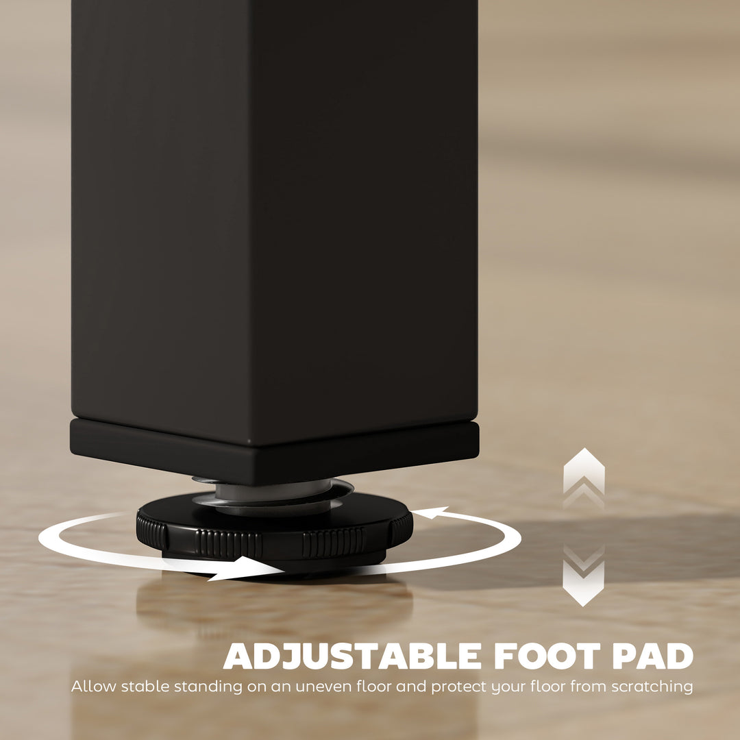 MCL Rectangular Bar Table, Wood Effect Pub Coffee Table for Small Space, Breakfast Dining, Kitchen, Industrial, Rustic Brown