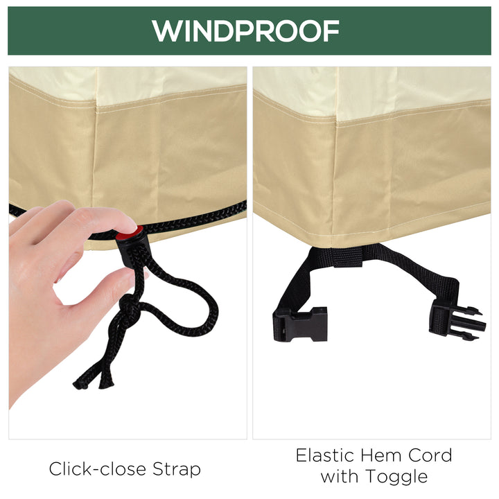 MCL 600D Oxford Cloth Furniture Cover 3 Seat Rattan Chair Protector Large Garden Patio Outdoor Waterproof L152 x W87 x H58-79cm