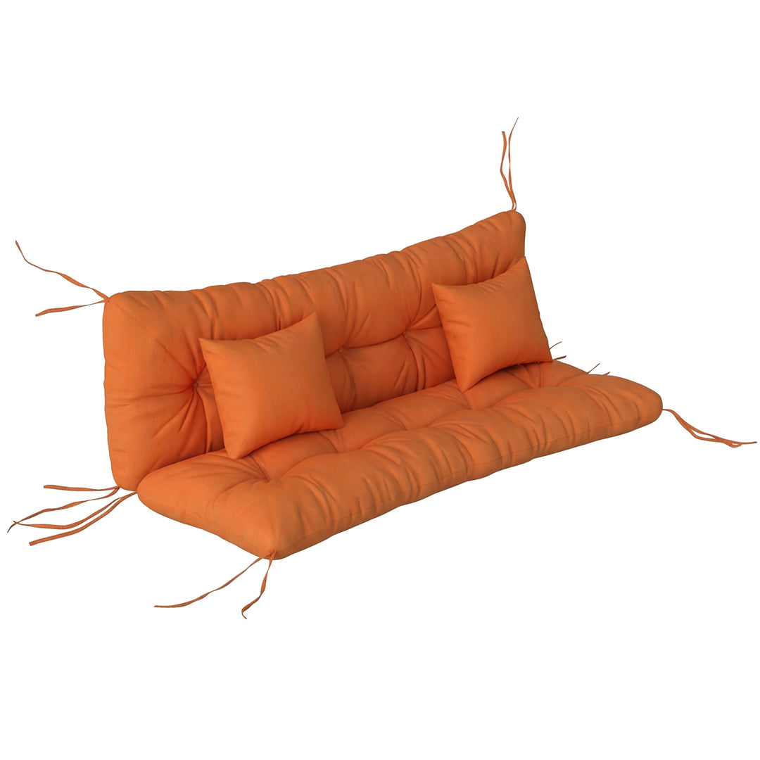 Outdoor Seat Cushions Back Cushion with 2 Pillows, Water Repellent Sea