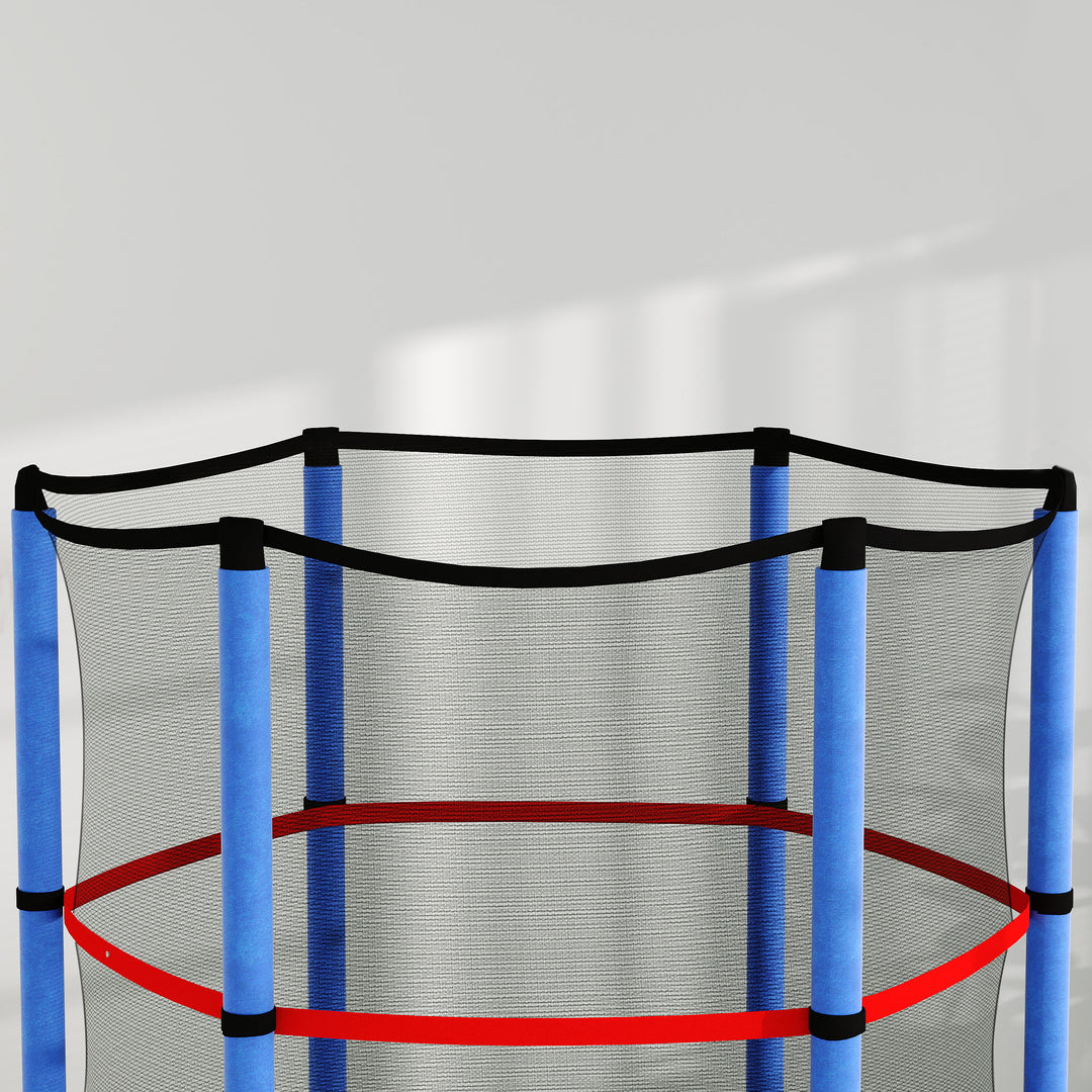 Kids Trampoline, with Enclosure Net, Steel Frame, for Ages 3-6 Years - MultiColoured