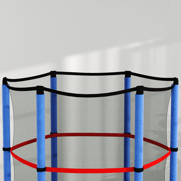 Kids Trampoline, with Enclosure Net, Steel Frame, for Ages 3-6 Years - MultiColoured