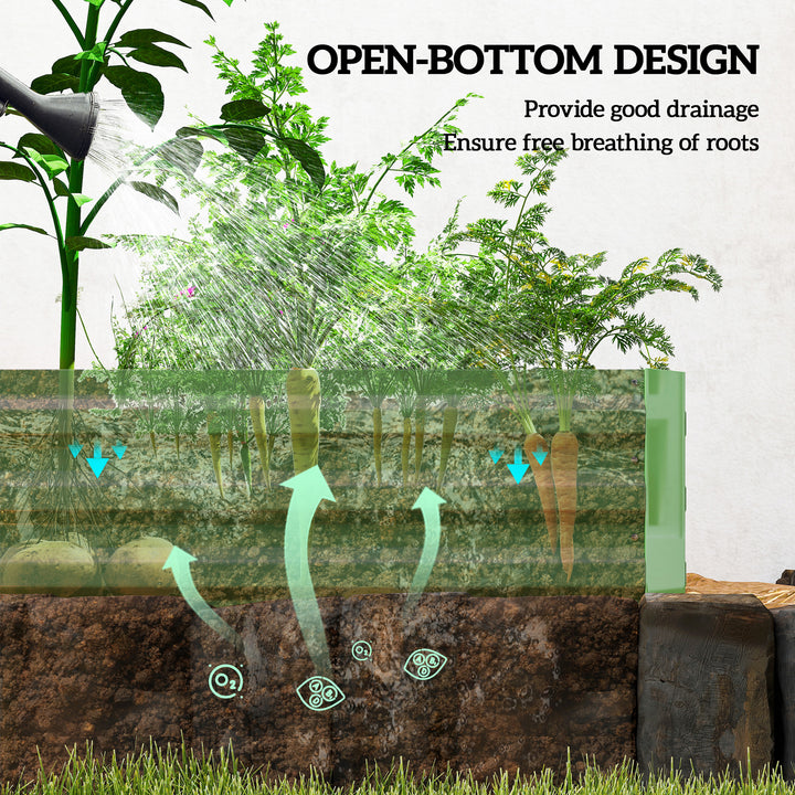 Metal Raised Garden Bed Planter Box Outdoor Planters for Growing Flowe
