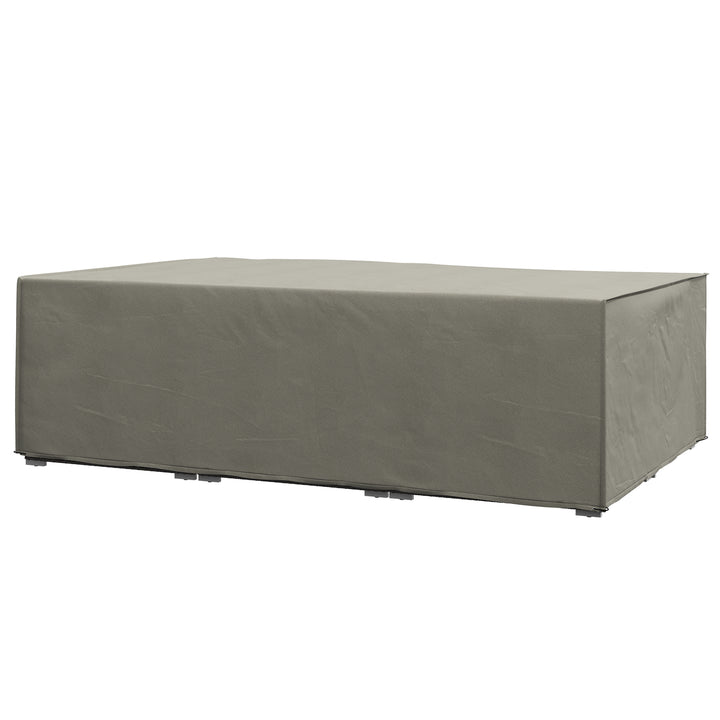 Outsunny Patio Furniture Cover: Rectangular Waterproof Protection for Table & Chairs, 222 x 155 x 67 cm, Grey | Aosom UK