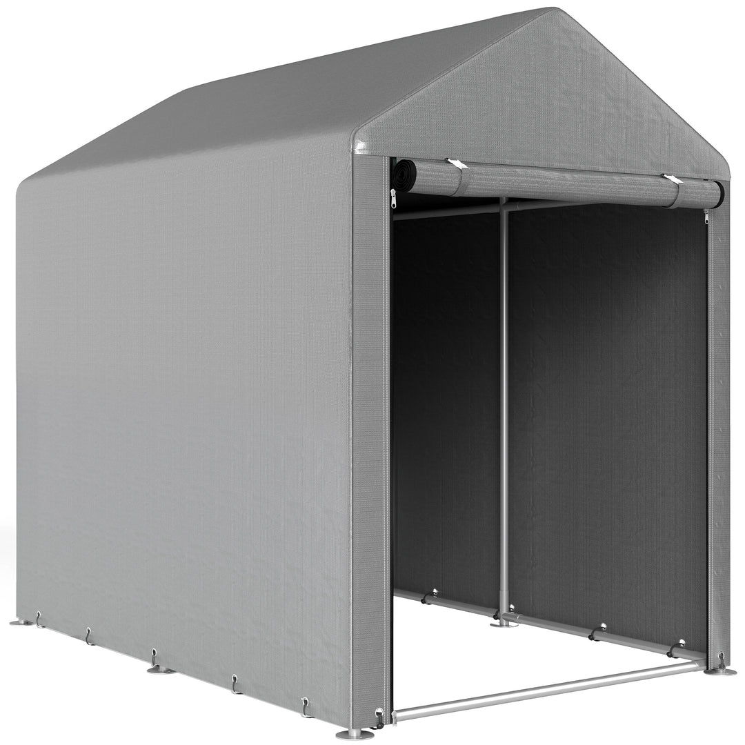179 x 120cm Temporary Garden Shed, with Accessories - Light Grey