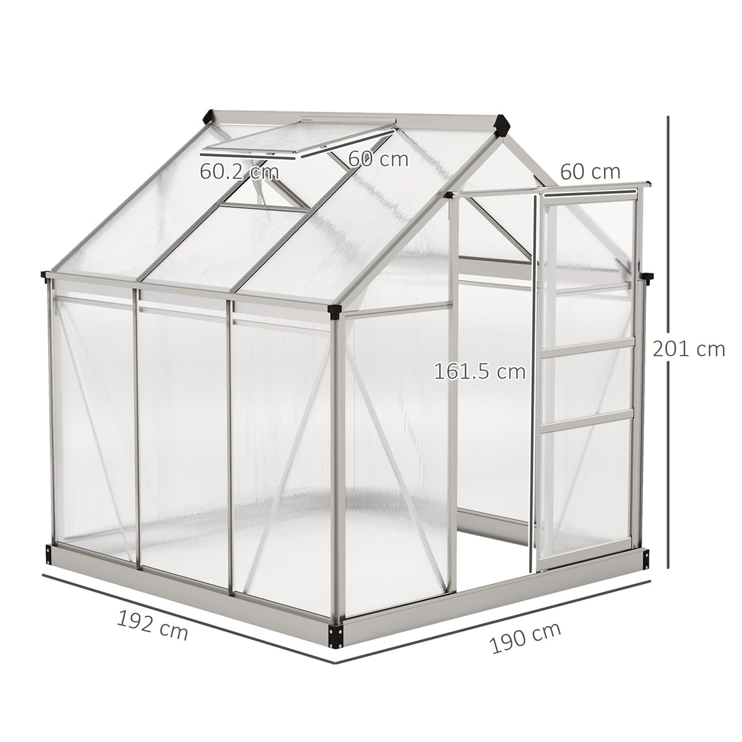 6 x 6ft Polycarbonate Greenhouse - Clear