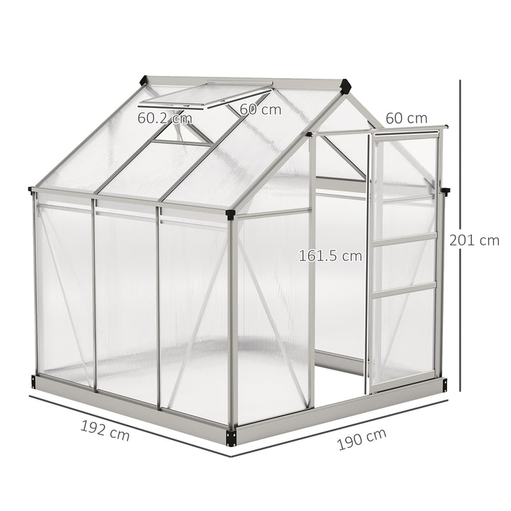 6 x 6ft Polycarbonate Greenhouse - Clear