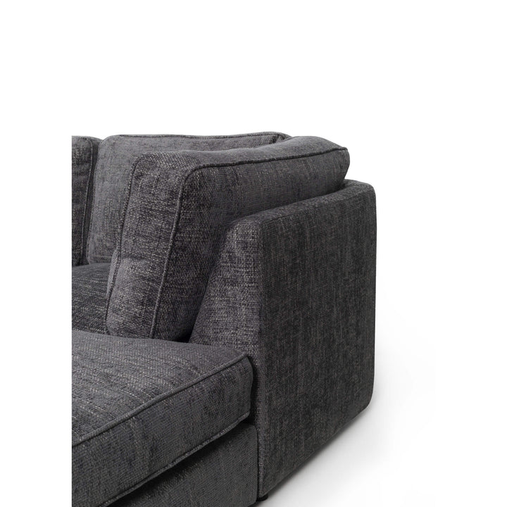 Ashby U Shaped Fabric Sofa Grey