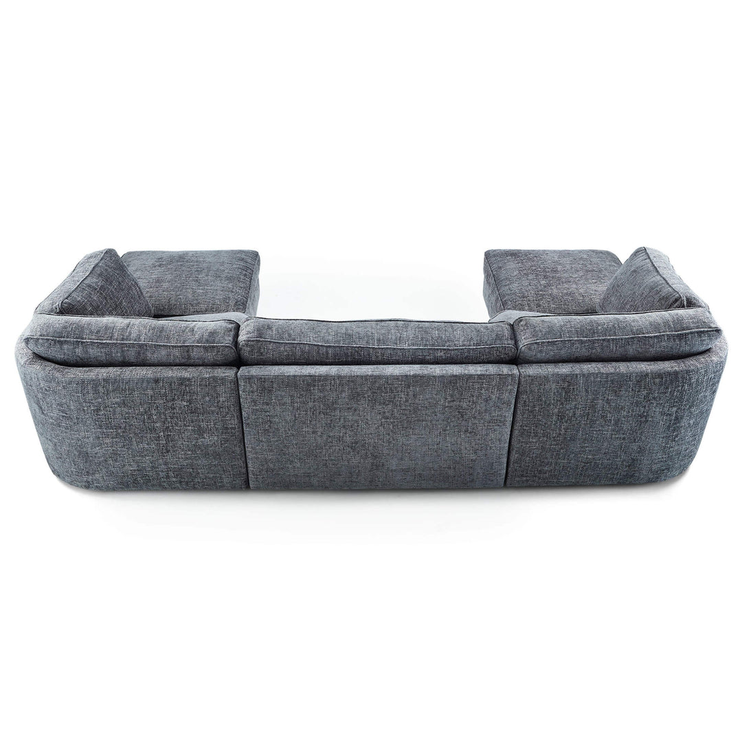 Ashby U Shaped Fabric Sofa Grey