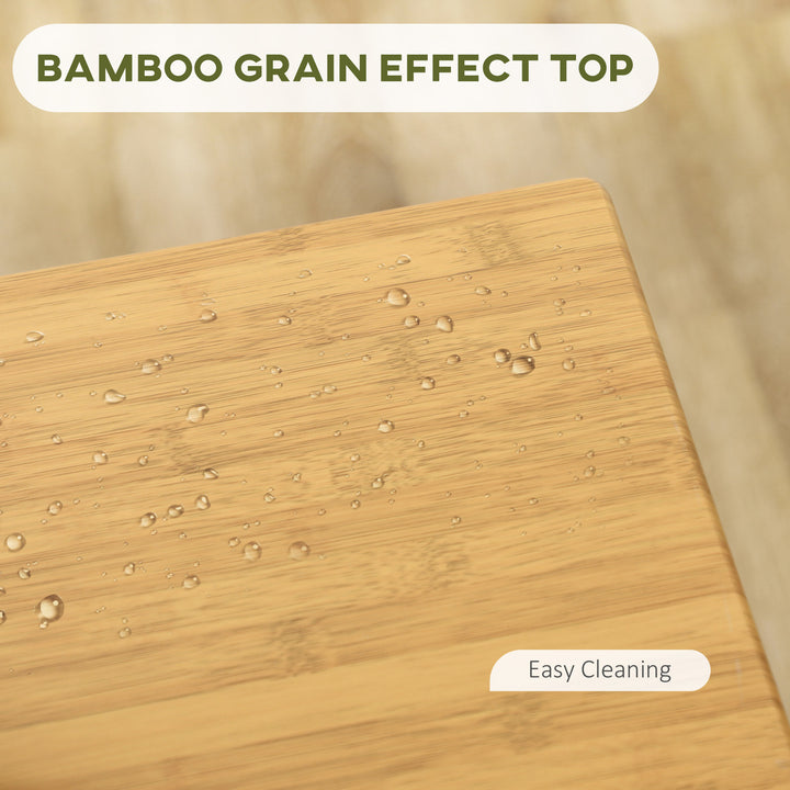 MCL 3 Piece Bar Table Set, Breakfast Bar table and Stools with Storage Shelf, Drawer, Wire Basket and Wine Rack for Kitchen, Home Bar, Natural and White