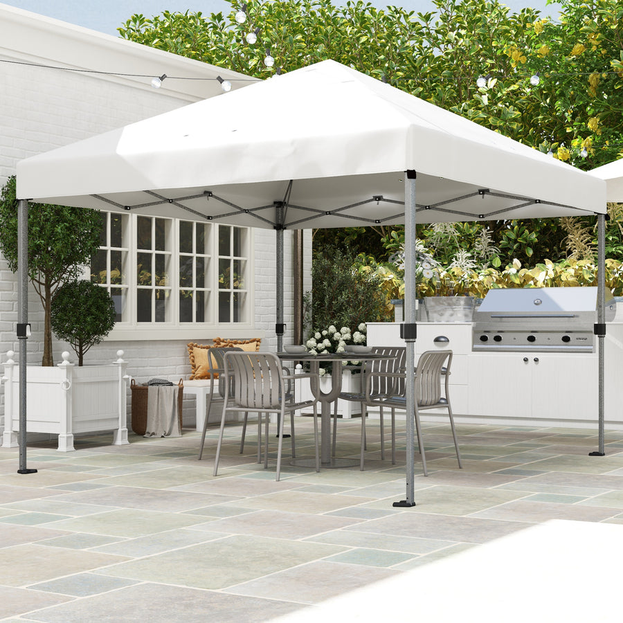 3 x 3m Pop-Up Gazebo, with Accessories - White