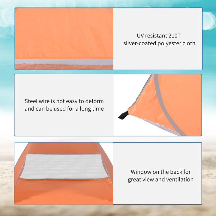 MCL 2 Person Pop Up UV Shelter Shade-Orange