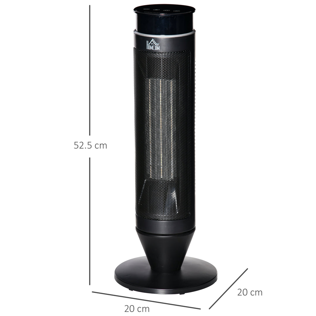 21 Inch Space Heater, 1000W/2000W Ceramic Electric Heater and Fan, Overheating & Tip-Over Protection, 8H Timer, 42° Oscillation, Portable Heater for Home