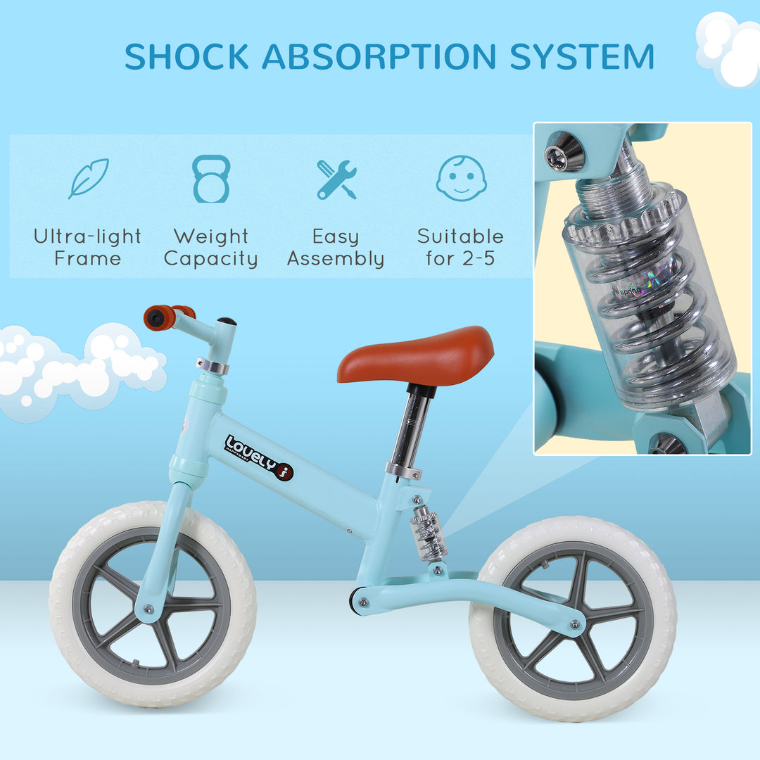 HOMCOM Stride-Right Toddler Cycle: Pedal-Free Balance Trainer for Developing Walking Prowess, Azure Blue | Aosom UK