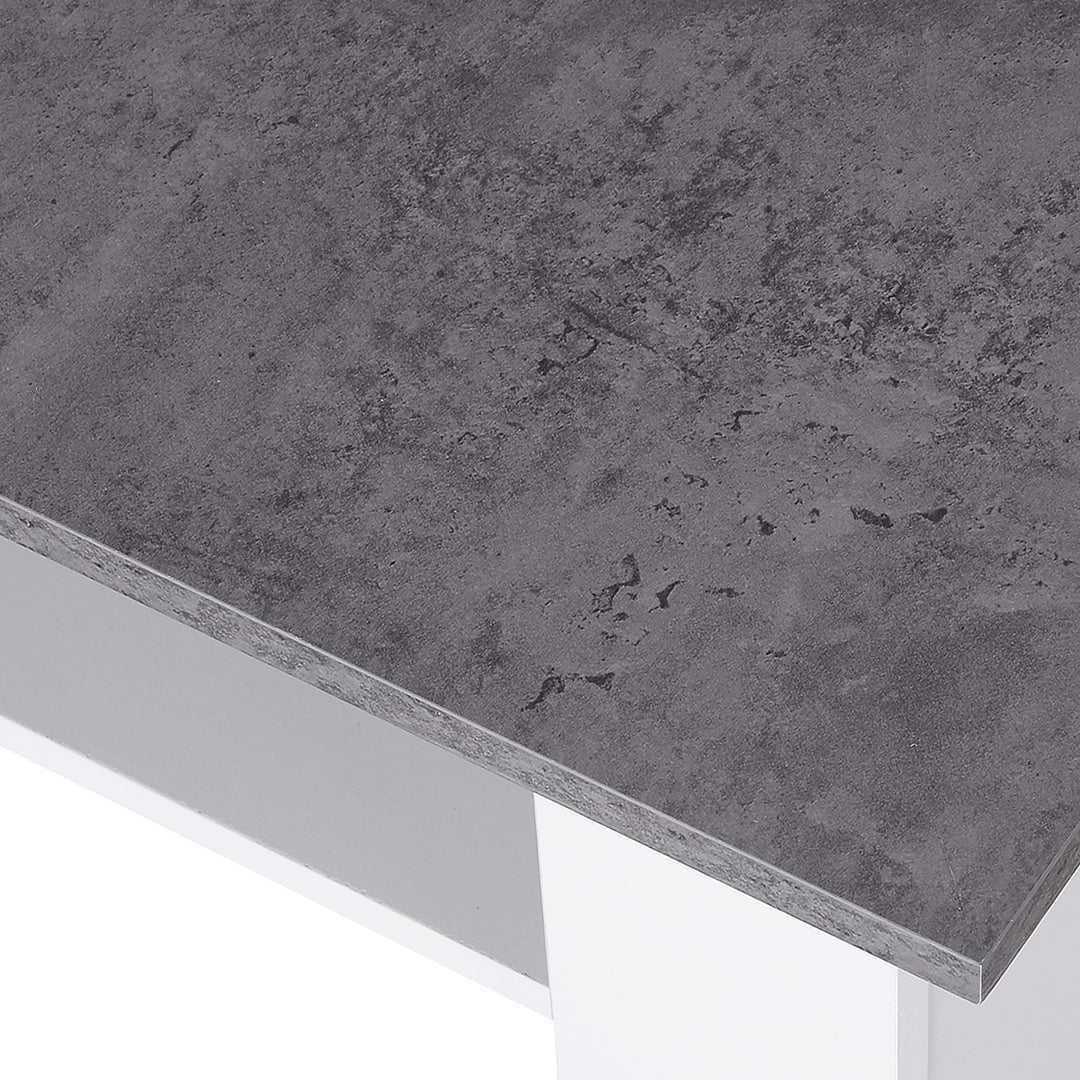 Square Coffee Table, Wooden Coffee Table with Storage, Cocktail Center Tea Table for Home Office, 80W x 80D x 31.5Hcm, Grey and White