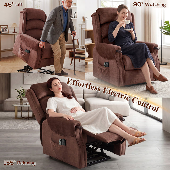 Power Lift Recliner with Vibration Massage and Heat, Lift Chair for Ta
