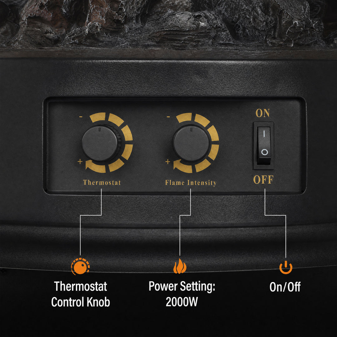 Electric Fireplace Stove, Freestanding Electric Fire Heater with - view 5
