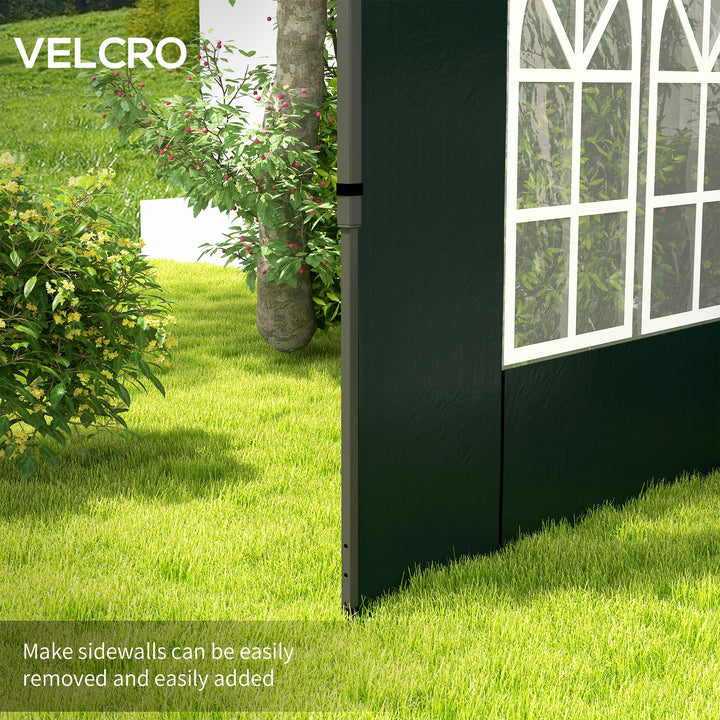 Set of Two 3 x 3m Gazebo Frame Replacement Walls - Green