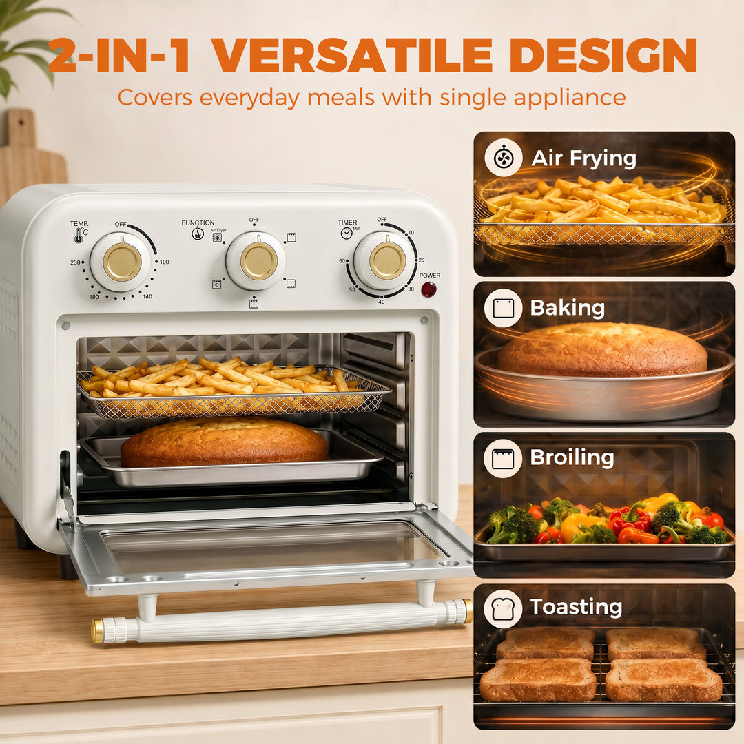 Air Fryer Toaster Oven, Convection Countertop Oven, with Adjustable Te