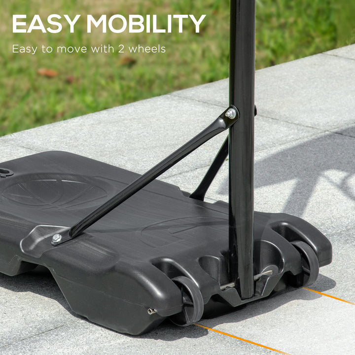 MCL Adjustable Basketball Hoop and Stand, with Wheels and Weight Base, Blue