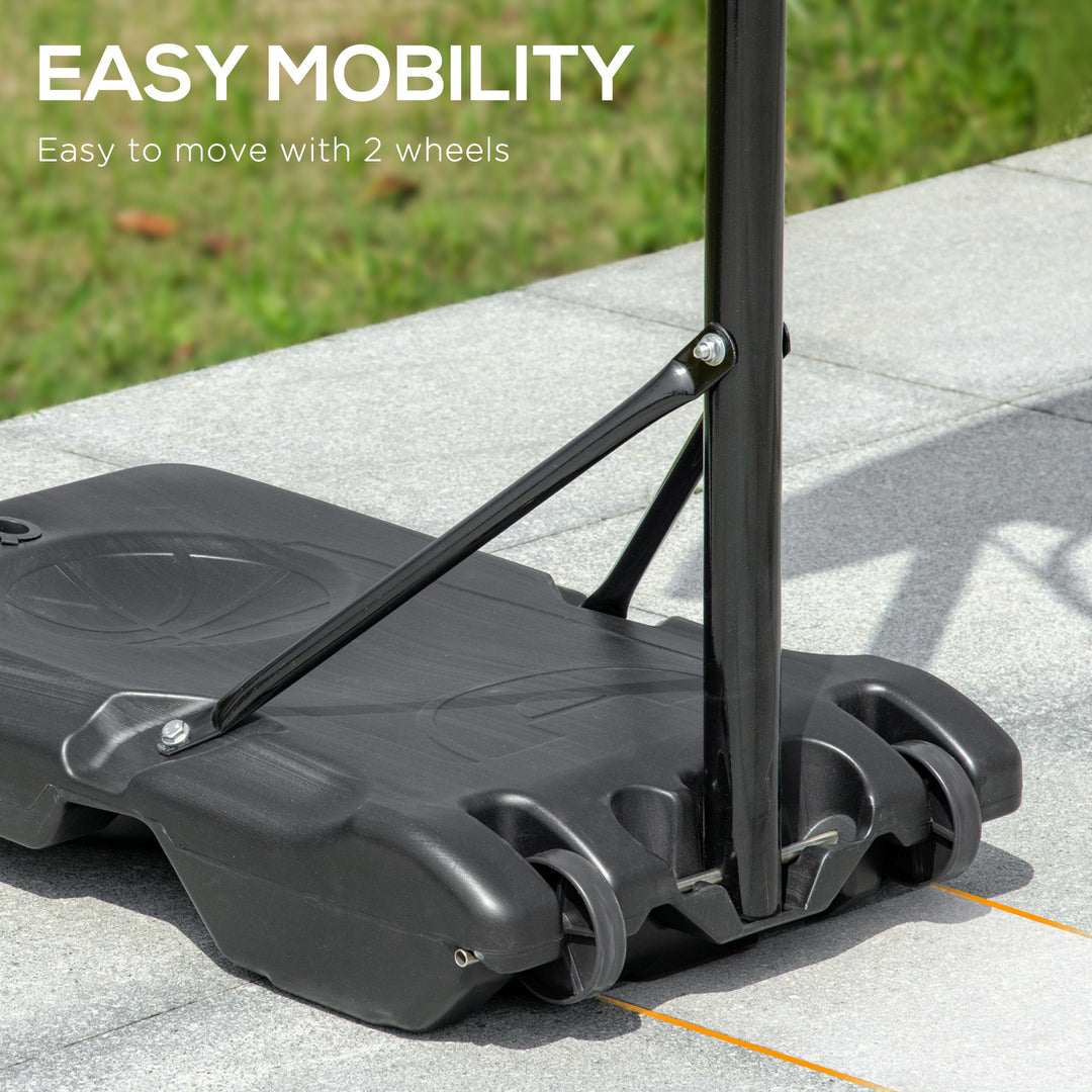 Adjustable Basketball Hoop and Stand, with Wheels and Weight Base, Blue