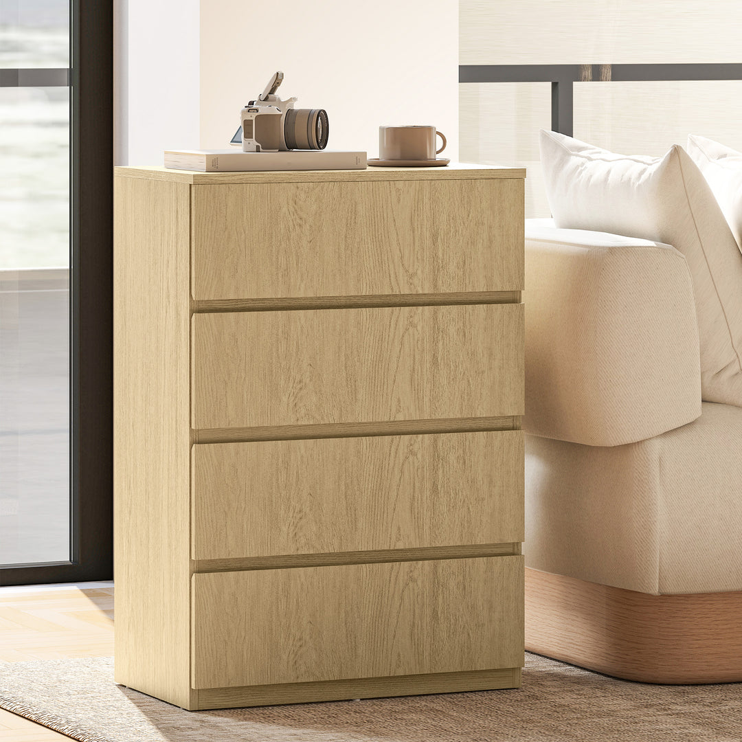 Chest of Drawers, 4-Drawer Storage Cabinets, Modern Dresser, Storage D