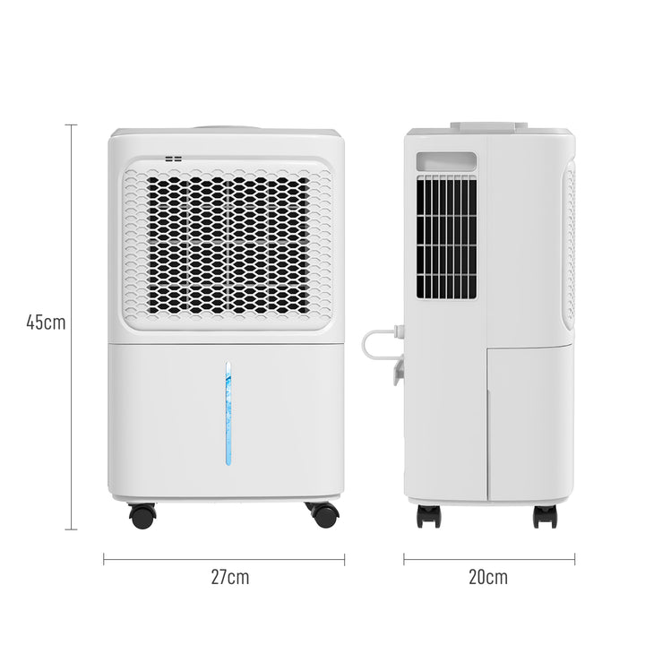 12L Dehumidifier, with Touch Panel LED Screen - White