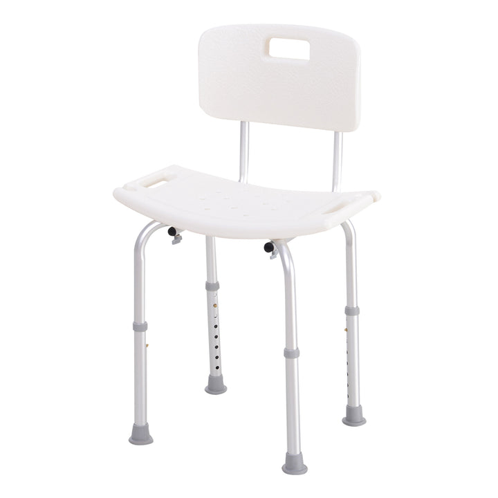 HOMCOM Adjustable Bath Perch: Secure Shower Stool for Elderly Care, Bathroom Safety Aid | Aosom UK