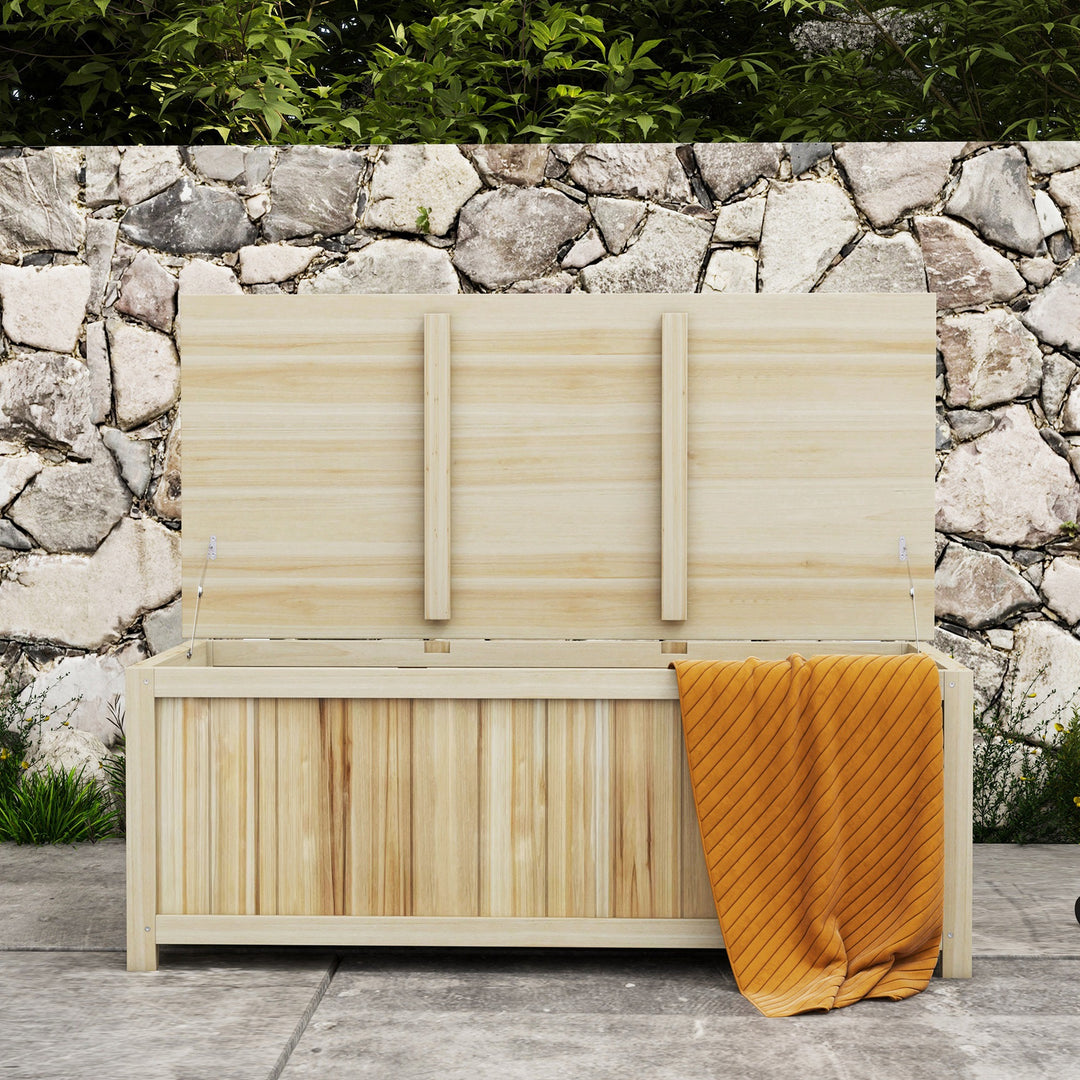 172 Litre Outdoor Storage Box, Wooden terrace Box Garden Storage Container