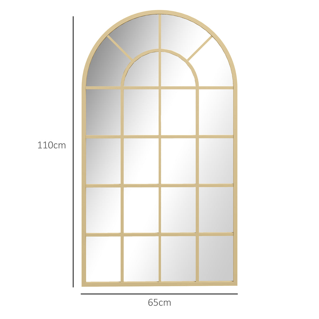 110 x 65 cm Arched Decorative Wall Mirror for Bedroom Living Room, Mod