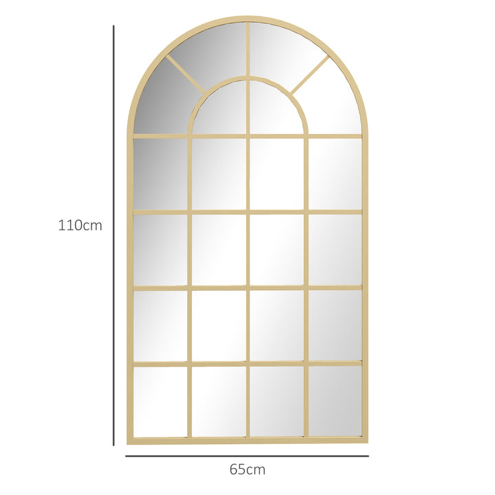 110 x 65 cm Arched Decorative Wall Mirror for Bedroom Living Room, Mod