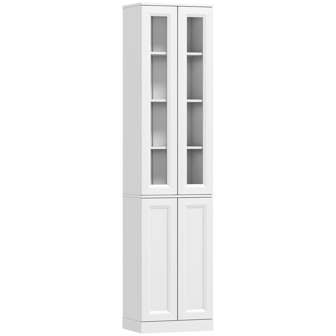 Tall Bathroom Storage Cabinet, 6-Tier Slim Bathroom Cabinet with Adjus