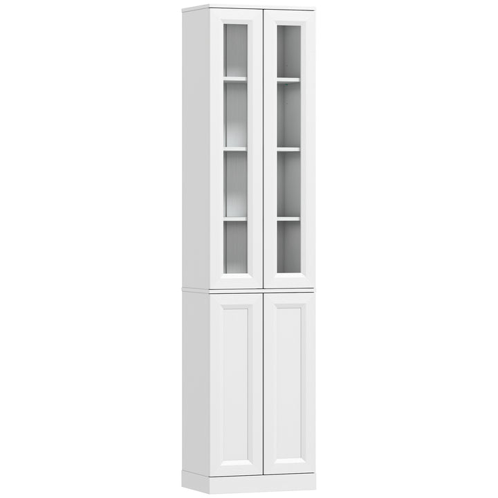 Tall Bathroom Storage Cabinet, 6-Tier Slim Bathroom Cabinet with Adjus