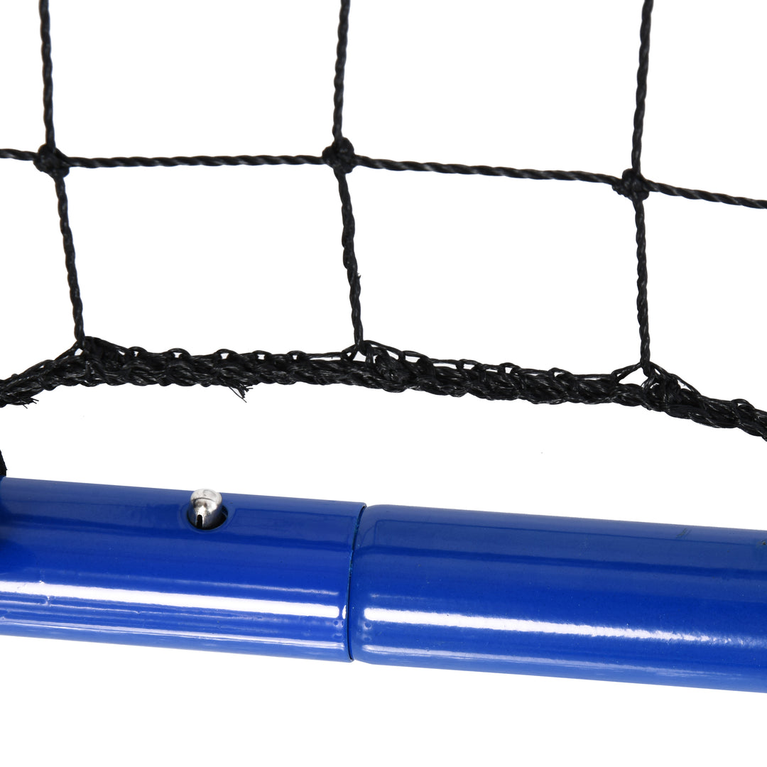 Double Sided Football Rebounder Net, Football Rebound Goal with Five Adjustable Angles, Blue