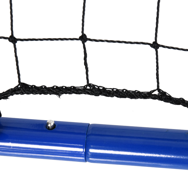 Double Sided Football Rebounder Net, Football Rebound Goal with Five Adjustable Angles, Blue