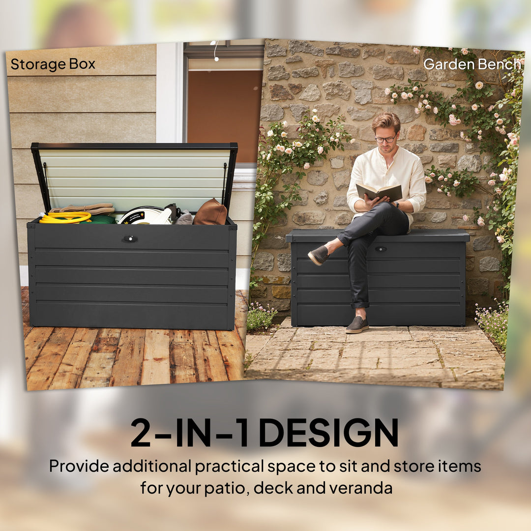 311L Galvanised Steel Garden Storage Box