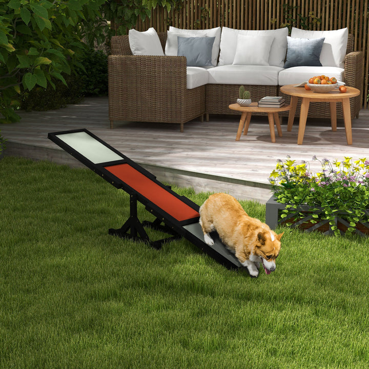 Wooden Pet Seesaw for Big Dogs, Dog Agility Equipment with Anti-Slip Surface