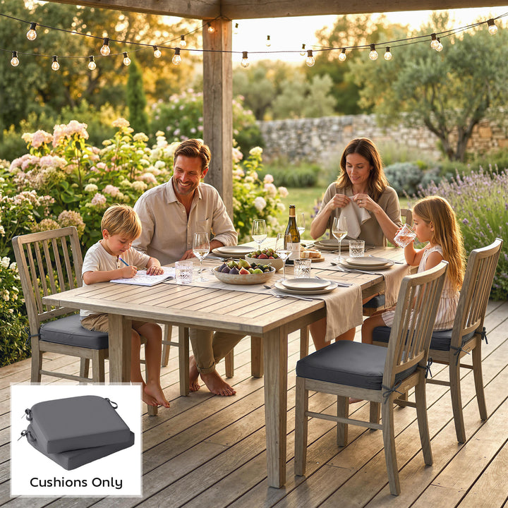 Outdoor Chair Seat Cushions Set of 2, Garden Chair Cushions with 7cm T