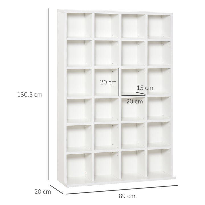 MCL CD Storage Unit with Adjustable Shelves, 89 x 130.5 cm, White