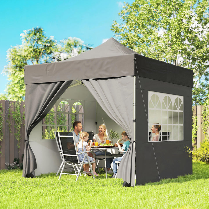 3 x 3 m Pop Up Gazebo with Sidewalls, UPF50+ Heavy Duty Garden Party T