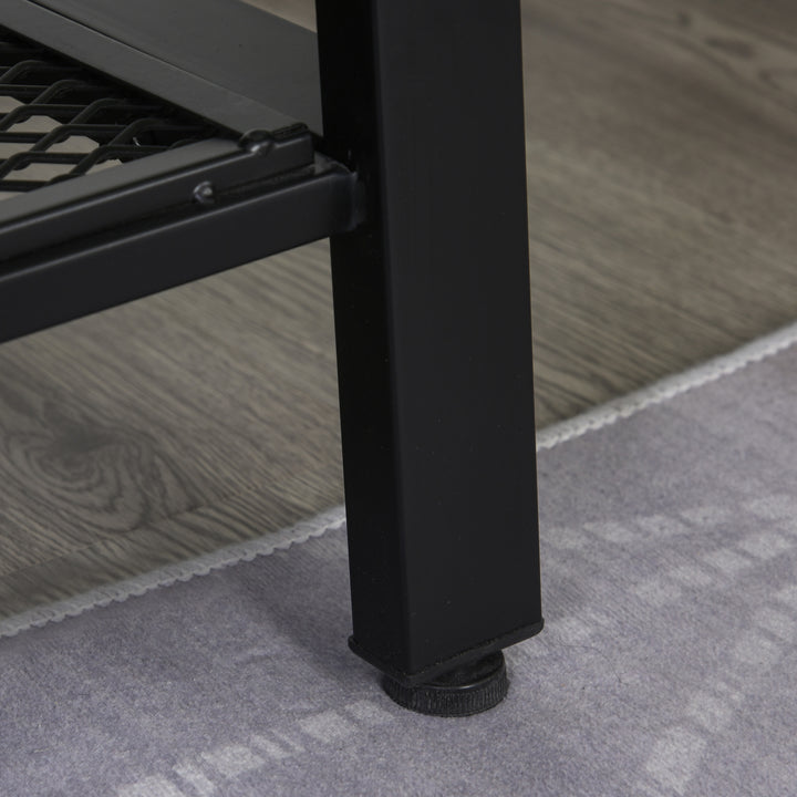 MCL TV Stand Cabinet, Industrial TV Unit for TVs up to 45", 100cm TV Cabinet with 2 Open Compartments and Mesh Bottom Shelf for Living Room, Rustic Brown