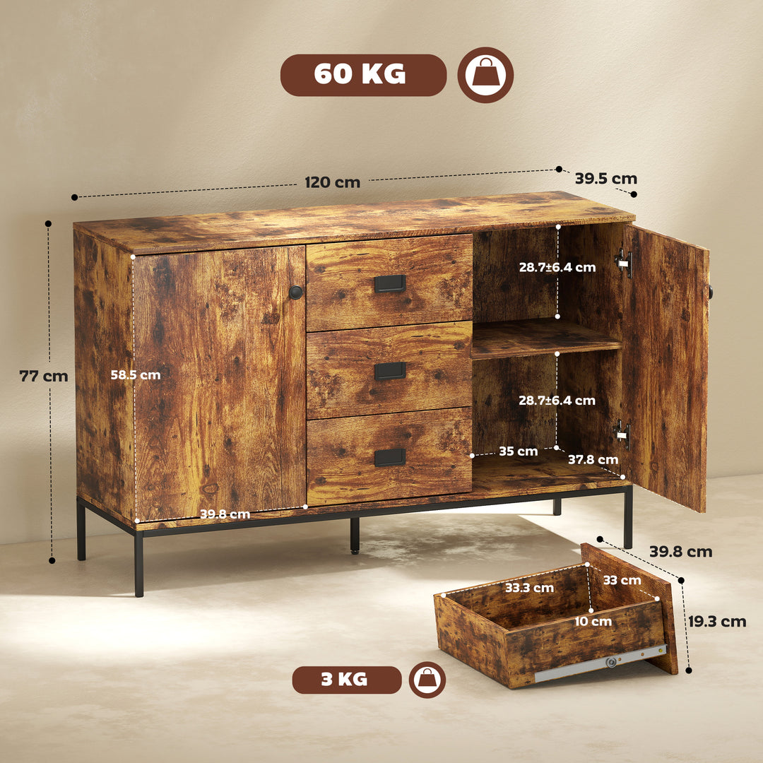 Modern Rustic Brown Sideboard - view 3